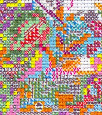 Набір для вишивання за нанесеною на канву схемою "Garland-Christmas App". AIDA 14CT printed, 43*36см | Зображення 6