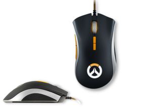Игровая проводная оптическая мышь с светодиодной подсветкой Razer DeathAdder Chroma Overwatch черная (ЦУ-00022460)