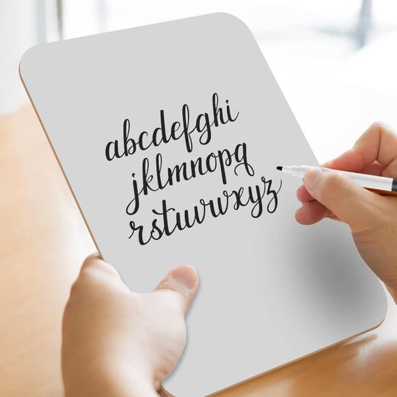 Доска для рисования и письма двусторонняя мини-белая , Комплект 4 шт, с 4 ручками и 4 ластиками | Зображення 4