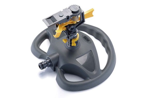 Дождеватель круговой импульсный на пластиковой базе СИЛА