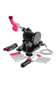 Секс-машина Dreamtoys Sex Room Sex Machine с насадками и пультом, черная sexstyle