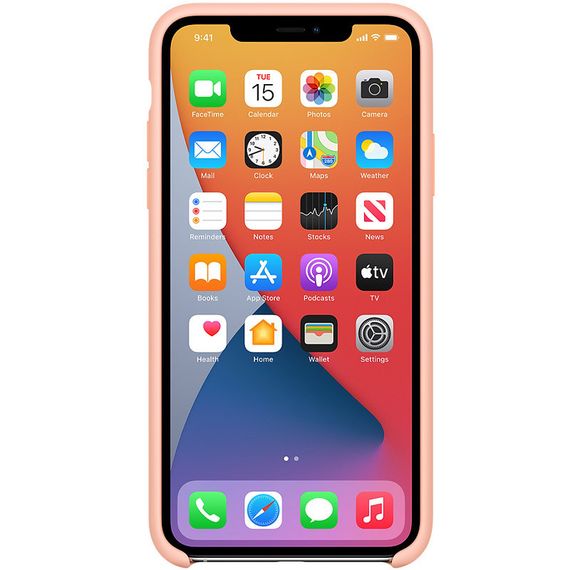 Чохол Silicone Case (AA) для Apple iPhone 11 Pro Max (6.5") Жовтогарячий/ Grapefruit | Зображення 1