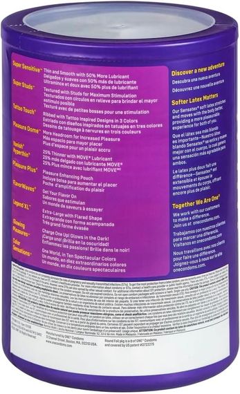 Набір презервативів ONE Mixed Pleasures мікс для різних відчуттів 100 шт sexstyle | Зображення 1