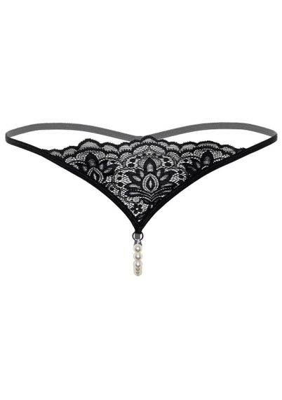 Стрінги з перлами S/M Daring Intimates, чорні | Зображення 3