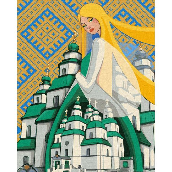 Картина за номерами "Берегиня Свято-Троїцького Собору" ©mosyakart  Ідейка KHO2604 40х50 см
