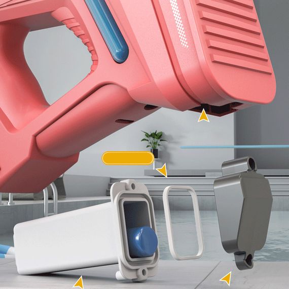 Водяний акумуляторний автомат Space Model Water Gun 9002A (750ml) with lithium battery Light Blue Red | Зображення 3