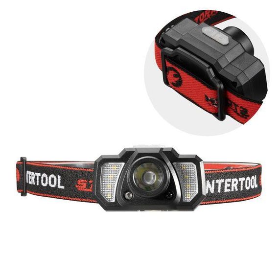 Ліхтар налобний акумуляторний STORM INTERTOOL LB-0311