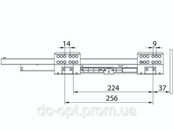 Тандембокс SLIM 16мм L-450мм  Н-118мм Графит ДС ПреміумЛайн | Зображення 3
