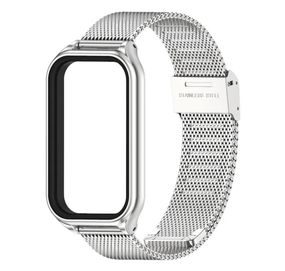 Ремешок металлический Mijobs Milan для фитнес браслета Xiaomi Mi Smart Band 8 Active - Silver