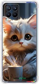 Чохол на Realme 8 Білий кіт "5646sp-2303-2448"