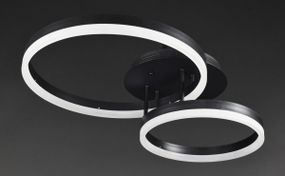 Люстра світлодіодна стельова LED світильник для квартири на стелю лед з пультом 27749 Чорний 10х40х62 см.