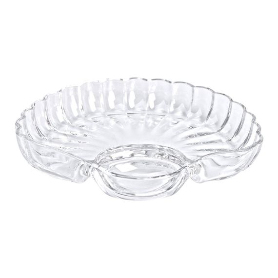 Блюдо сервировочное для закусок с соусником 21х19х3 см стеклянное HP-YH-58 | Зображення 2