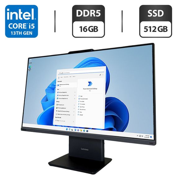 Моноблок Lenovo ThinkCentre Neo 50a 27 Gen 5 / 27" (1920x1080) IPS / Intel Core i5-13420H (8 (12) ядер по 3.4 - 4.6 GHz) / 16 GB DDR5 / 512 GB SSD / Intel UHD Graphics / WebCam / 2x 3W / Клавиатура и мышка