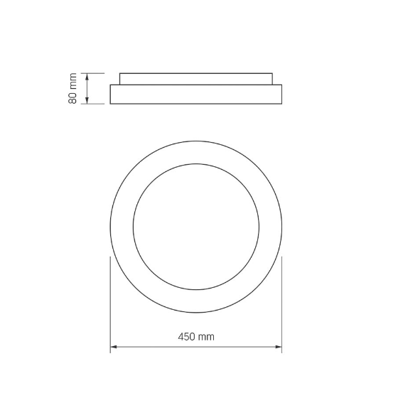 LED Светильник настенно-потолочный 72W 2700-6000К 220V кольцевой VLE-ERC-72W Videx | Зображення 4