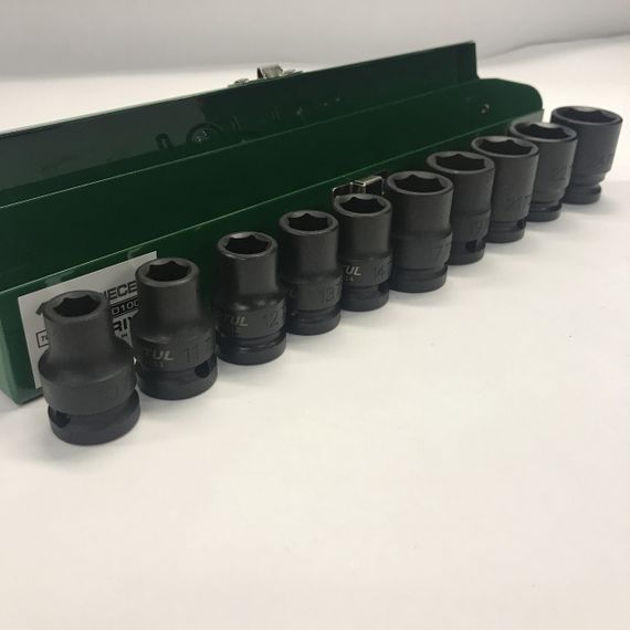 Набор ударных головок TOPTUL 1/2" 10-24мм 10ед. GDAD1001 | Зображення 6