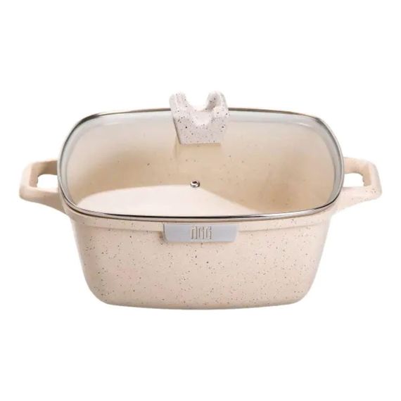 Набор из 3 квадратных кастрюль, 20, 24, 28 см, алюминий, толстое дно MGC HP-4-403 | Зображення 2