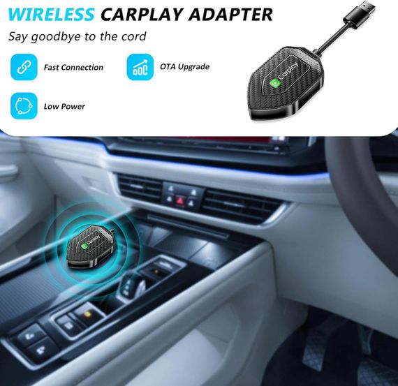 CarPlay бездротовий адаптер Android Auto, Карплей для перетворення дротого на бездротовий для авто з 2017 року | Зображення 2