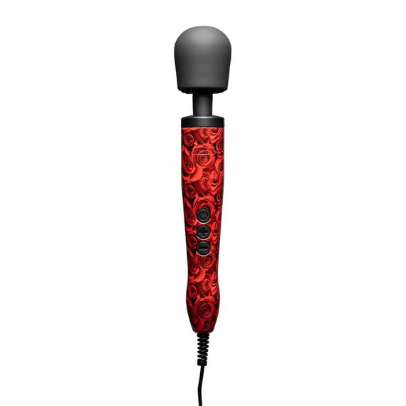 Вібромасажер DOXY Original ROSE PATTERN, дуже потужний, живлення 220В, пульсівні вібрації