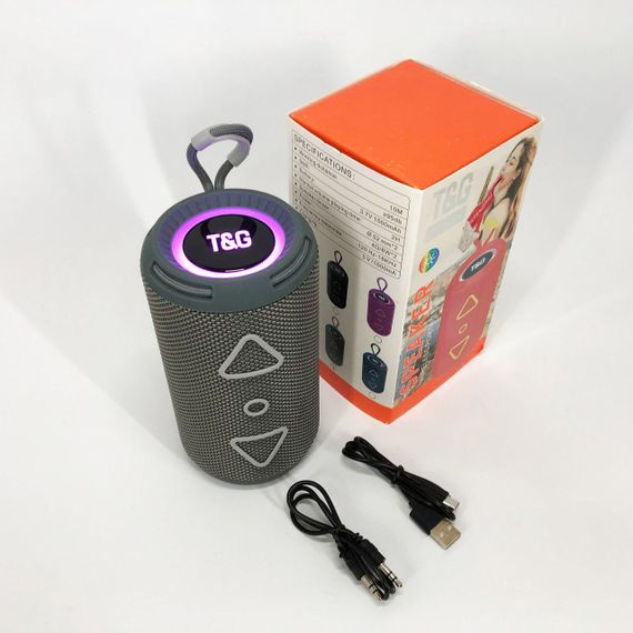 Bluetooth колонка портативна TG656 FM-радіо. WU-659 Колір: сірий | Зображення 9