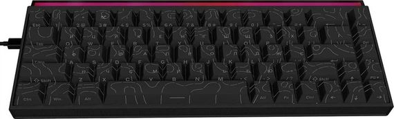 Клавіатура провідна комп'ютерна Ajazz NK68 Red switches Side Contour Black NK68-R-S-B чорна | Зображення 2