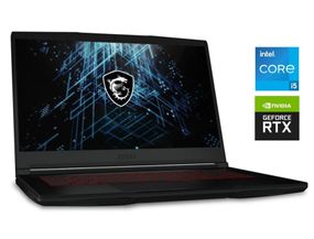 Ігровий ноутбук MSI GF63 Thin 12VE-1645NEU / 15.6" (1920x1080) IPS / Intel Core i5-12450H (8 (12) ядер по 3.3 - 4.4 GHz) / 16 GB DDR4 / 480 GB SSD / nVidia GeForce RTX 4050, 6 GB GDDR6, 96-bit / WebCam б/в