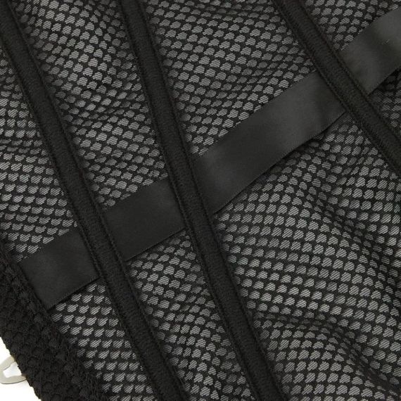 Корсет із сітки Star Night Grid Corset з гачками та шнурівкою, чорний, L (без коробки) sexstyle | Зображення 7