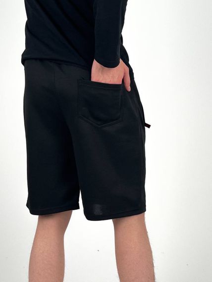 Мужские свободные трикотажные шорты до колен SA396 цвет черный, размер 46/48 | Зображення 3