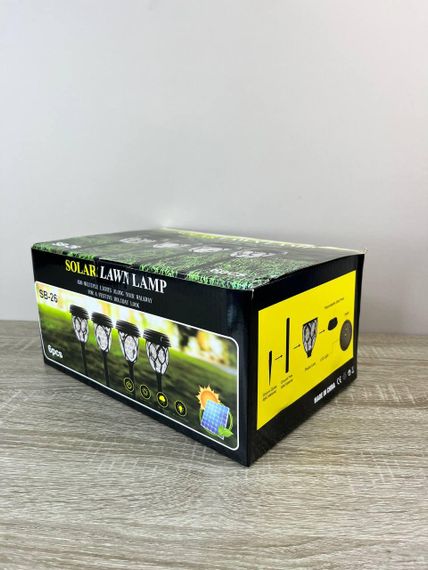 Садові світильники на сонячній батареї Solar Lawn Lamp SB-26 6 шт LED ліхтарі для доріжок та газону Чорний | Зображення 7