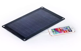 Портативное солнечное зарядное устройство Dasolar 10W / 1xUSB - Black