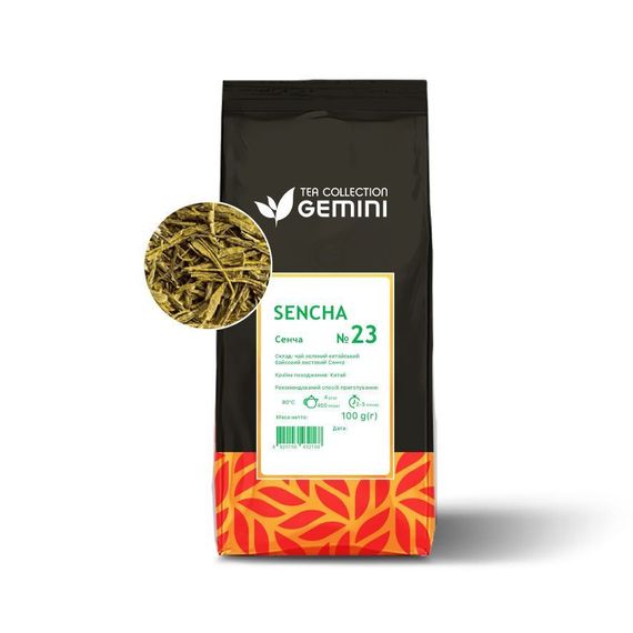 Чай листовий Gemini Sencha Сенча 100г