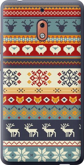 Чехол на Nokia 2.1 Рождественский орнамент "3303u-1532-17620"
