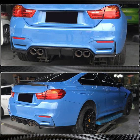 Диффузор Заднего Бампера V5 (для F82/F83, Карбон) для BMW 4 серия F-32 2012-2020 гг | Зображення 4