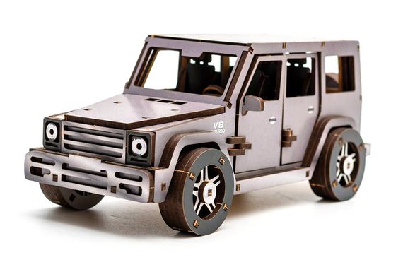 Конструктор Puz-26914 "Gelandewagen" дерев'яний, 109 дет., р.33х16 см PuzzleOK | Зображення 1