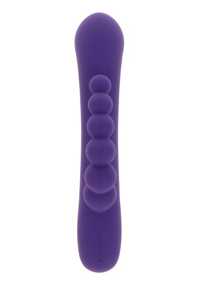 Вібратор-кролик з анальною ялинкою Toy Joy, силіконовий, фіолетовий, 21.5 х 4 см | Зображення 4