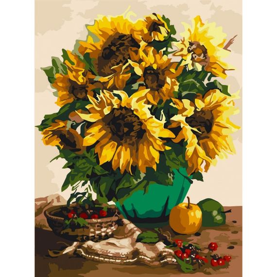 Картина за номерами "Пишні соняшники" Bambi 12152-NN 30х40