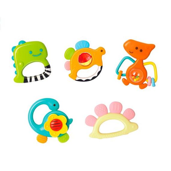Набір брязкалець Hola Toys Динозаври, 5 шт. в коробці (1109) | Зображення 2