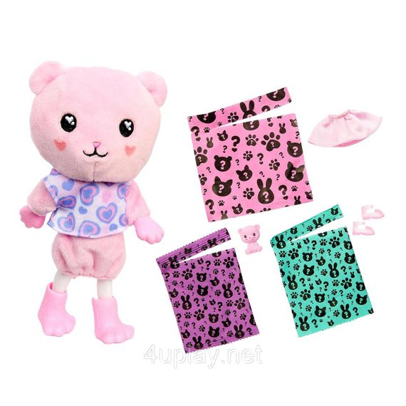 Лялька-сюрприз Barbie Cutie Reveal Chelsea Teddy Bear Plush Челсі в костюмі Ведмежа Тедді Барбі Милашка проявляшка | Зображення 2