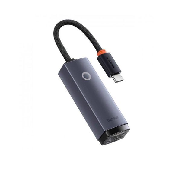 USB-Hub Baseus Lite Series Ethernet Adapter Type-C to RJ45 LAN Port (100Mbps) Black | Зображення 1