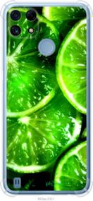 Чохол на Realme C21 Зелені часточки лимона "852sp-2321-2448"