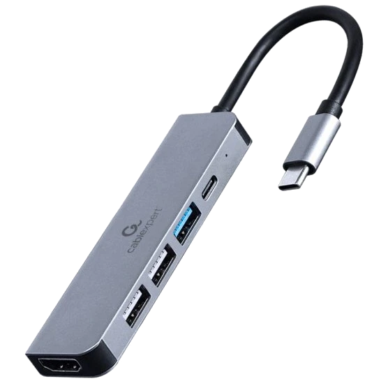 Cablexpert A-CM-COMBO5-03 USB-C 5-в-1 Док станція - Повербанки