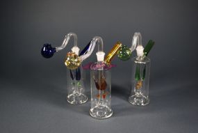 Стеклянная трубка Biglass Long Oil Blue