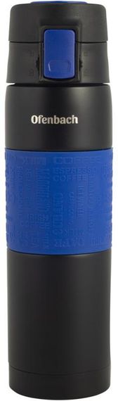 Термос-пляшка Ofenbach Elegance 480мл із силіконовою блакитною вставкою | Зображення 2