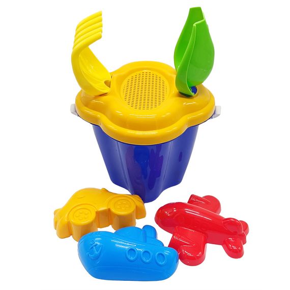 Набор для песочницы "Колокольчик №1" 0978 ведерко, лопатка, грабли Синий