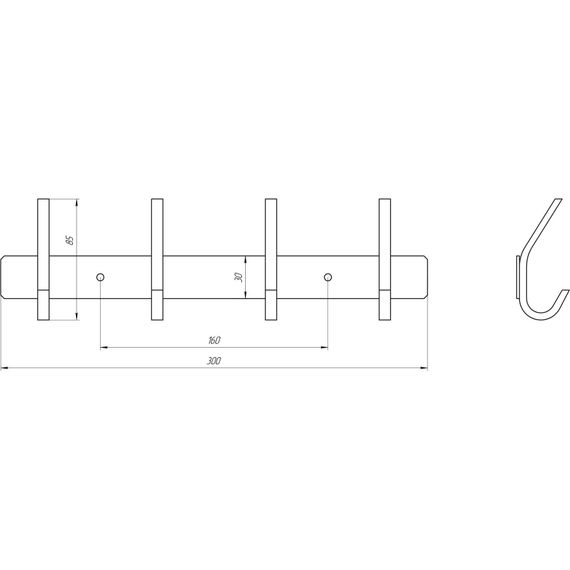 Планка з гачками Globus Lux SQ 9435-4 | Зображення 1