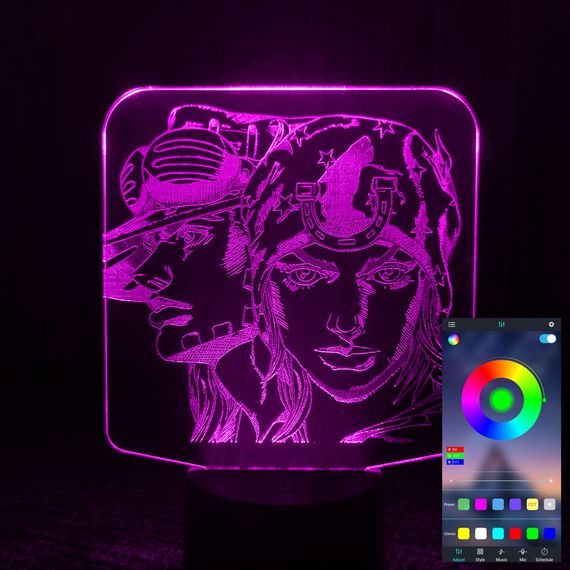 Акриловий світильник-нічник керування з телефона ДжоДжо tty-n001541