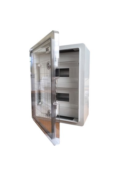 Корпус пластиковий ЩРН-П-24 PRO прозорі дверцята ABS IP65 12х2 400х300х170 Ny95505311 | Зображення 2