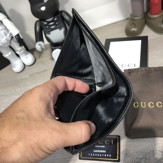 Бумажник Gucci Slender Wallet Ouroboros with Red Stripe Black | Зображення 8