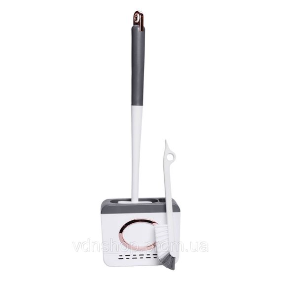 Силиконовый ершик для туалета настенный 13×5.5×42 (см) ерш для унитаза силиконовый с щеткой ёршик для унитаза HP-35015-48DG | Зображення 3