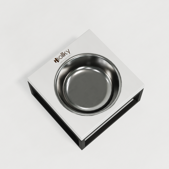 Миска на подставке для кошек и маленьких собак Hollky Base Solo S (1 × 0,45 л) Solo S-18187-BLWH | Зображення 3