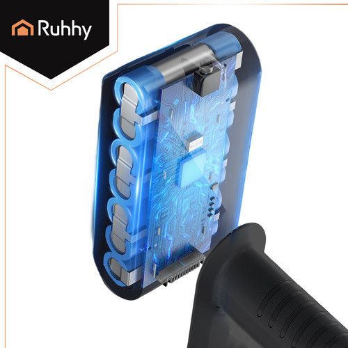 Бездротовий вертикальний пилосос Ruhhy LunPro 400 Вт — 35 кПа, 52 хв роботи, підсвітка, складана трубка, HEPA-фільтр | Зображення 5